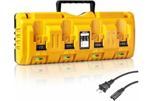 HOYOA DCB104 Dewalt Battery Charger Replacement – 4-Port Charging Station with USB & Type-C Ports, 20V MAX, Compatible with D