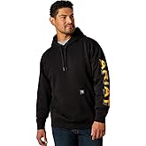 ARIAT mens Rebar Lightweight Logo Hoodie