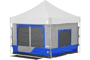 E-Z UP Camping Cube 6.4, Converts 10' Straight Leg Canopy into Camping Tent, Royal Blue (Canopy/Shelter NOT Included)