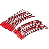 RGBZONE 20Pairs 2Pin JST Plug Connector Cable Wire Male + Female 100mm