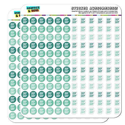 Pay Day Dots Planner Calendar Scrapbooking Crafting Stickers - Teal - Clear
