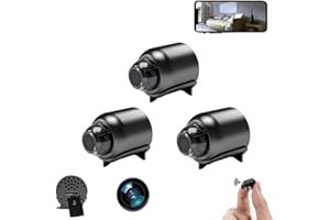 LBHGRMF Mini Camera, Mini Camera Wireless,Cheerchest Camera, Mini 5g Wireless WiFi Camera 1080p Hd, Mini Wireless WiFi Camera 1080p Hd,Comes with 8g Memory Card (3 pcs)