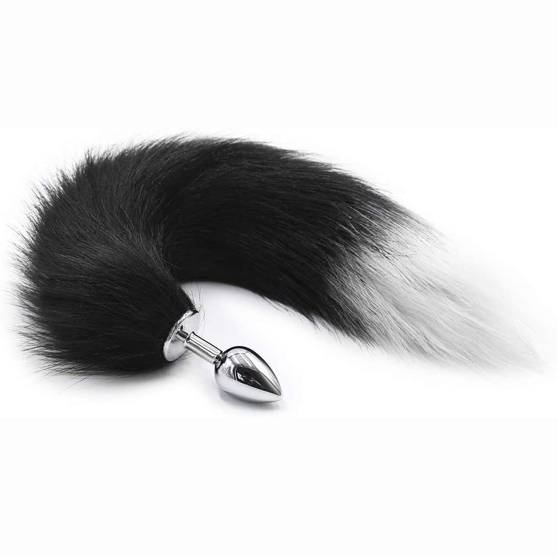 Beauty's Love Adoreyou Fox Tail Toys Soft Smooth Stainless Steel Tail Plug Cosplay Costume Accessory (Black)
