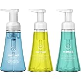 Method Hand Foaming Soap, Sea Minerals, Waterfall, Lemon Mint,10 oz., 3 Count (Variety Pack)