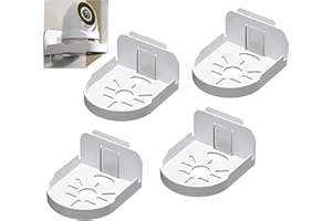 4 Pcs Acrylic Wall Mount Bracket for Security Camera, Heavy-Duty Adhesive Wall Shelf Drill-Free Installation for Security Cam