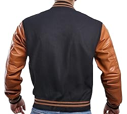 Black Varsity Jacket - Mens Letterman Mustard
