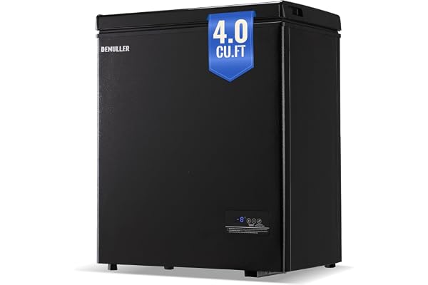 DEMULLER 79L Chest Freezer with Electronic Panel Mini Deep Freezers with Two Wire Baskets Compact Size & Low Noise & Rapid Cooling White
