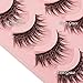Makeup 5 Pairs Natural Long Fake Eye Lashes Handmade Thick False Eyelashes Black