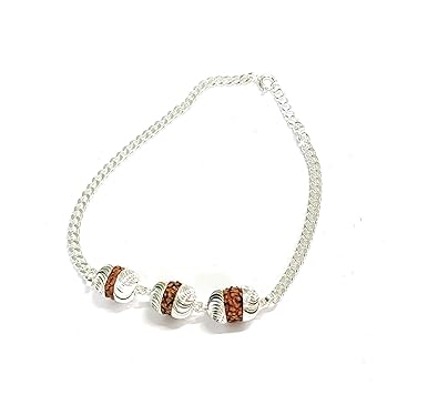 photo Rudraksha Bracelet For Ladies kukshya exclusive 925 pure silver rudraksha bracelet for men women girls boys