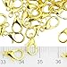 Curved Lobster Clasps-100pcs Gold Plated Lobster Claw Clasps Findings-7x12mm with Kare & Kind Retail Packaging (Gold)