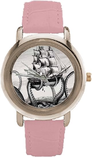 Pulpo de Barco Pirata Personalizado Relojes para Las Mujeres ...