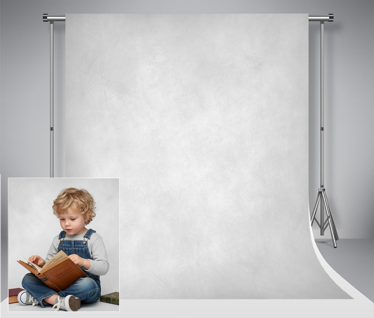 Kate Backdrop 1.5x2.2m Silver Grey Background White Grey Photography Backgrounds Portrait Photography Tinge Backdrop Props for Studio Shooting