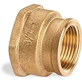 Brass Reducing Coupling 3/4" Female x 1" Female Construction NPT Threaded Brass