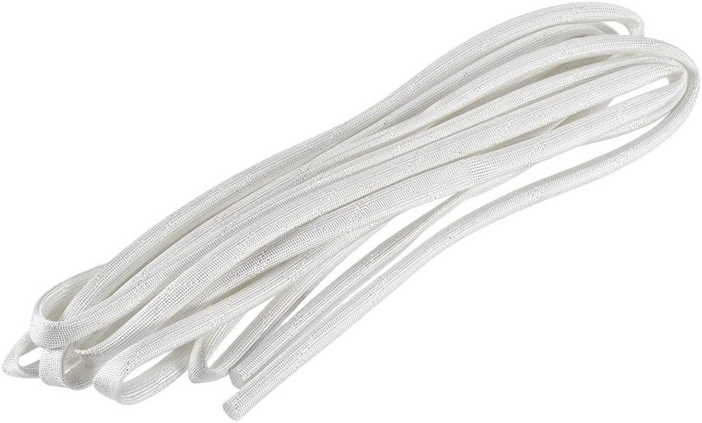 sourcing map White 600C Temp Resistance PVC Fiberglass Insulation Sleeve 5M Long 8mm Dia, 8mm ID - Image 5