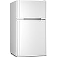 Antarctic Star Compact Refrigerator,3.2 Cu.Ft. Mini Separate Freezer Double 2-Door,Adjustable Removable Shelves for Basement,Apartment,Dorm,Office,WHITE