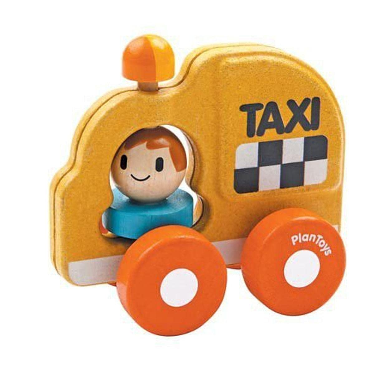 PlanToys-5619 Toy taxi, Multicolor (5619)