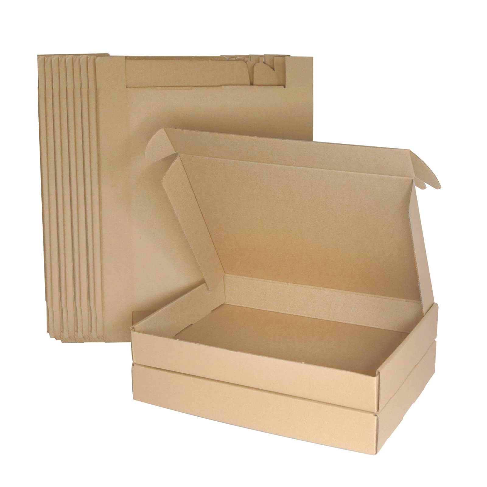 A4 Corrugated Cardboard Shipping Boxes, 320×222×46mm Royal Mail Small Parcel PiP Postal Boxes, C4 Brown Mailing Boxes for Business, Posting, Storing or Gift (10 Pieces)