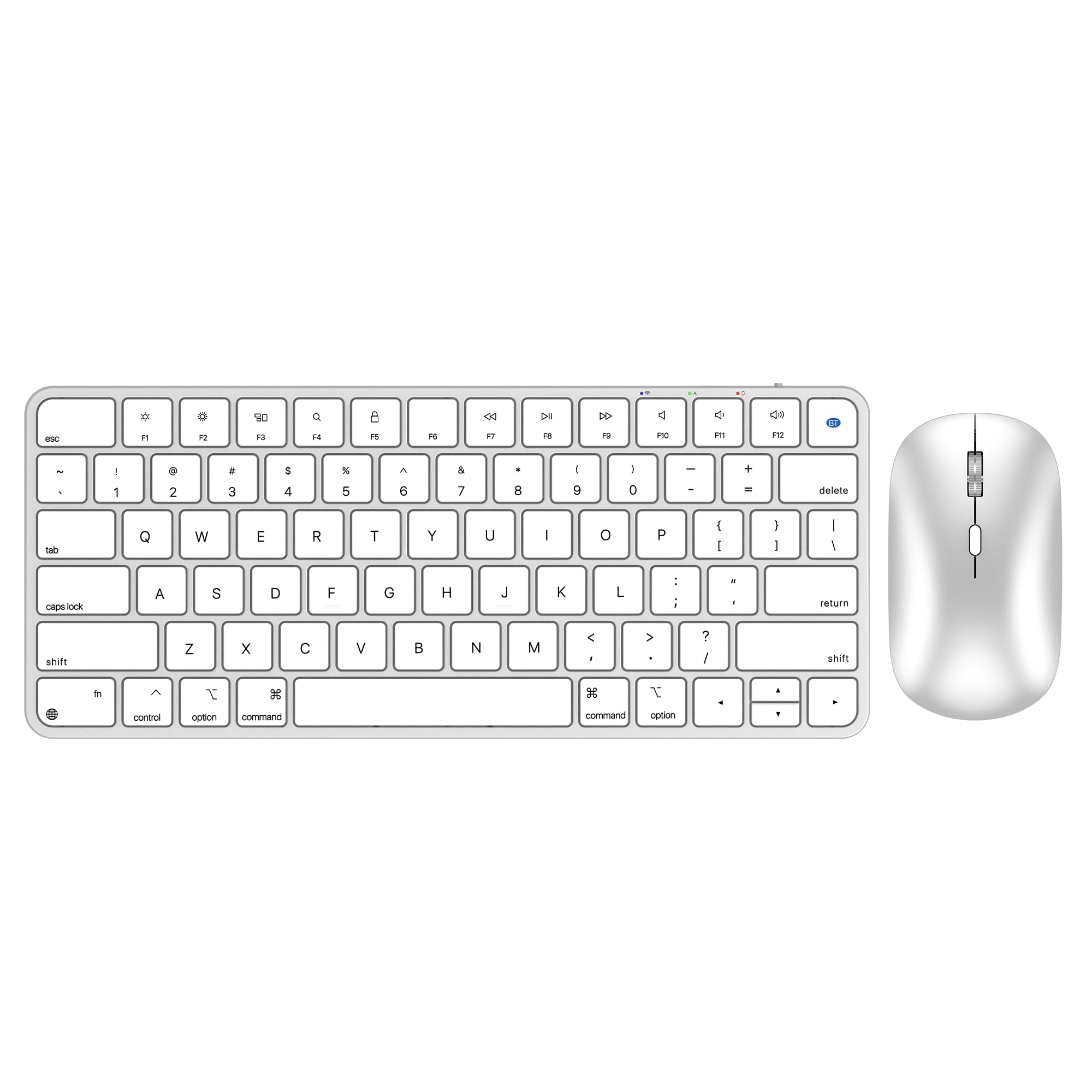 Photo 1 of Bluetooth Keyboard and Mouse Combo for Mac, Rechargeable, Mini Size, Comfortable Natural Typing, 4 Level DPI, Wireless Keyboard and Mouse Compatible with Mac, iPad, iPhone