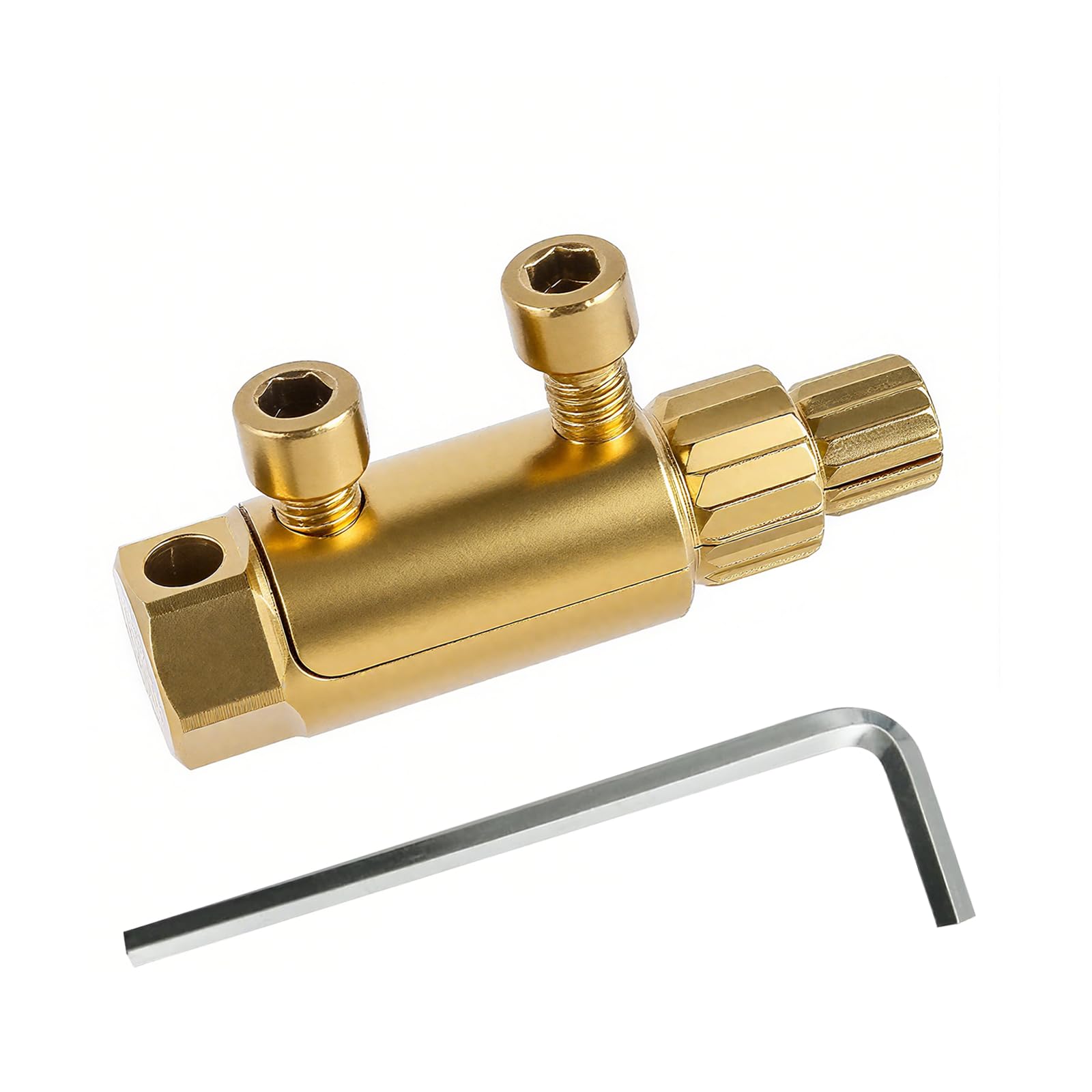 Photo 1 of Broken  Thread Extractor Tool – Heavy Duty Broken Faucet Removal Tool Designed for 1/2", 3/4", 1" Pipes, Stripped Bolts, and Damaged Threads. (Gold)