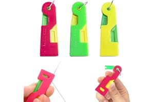 EADWE Automatic Needle Threader, 2025 New Plastic Quick-Looping Device for Hand Sewing, Embroidery & Cross-Stitch, Upgrade Needle Threaders Compatible with Various Sewing Machines (3 PCS)