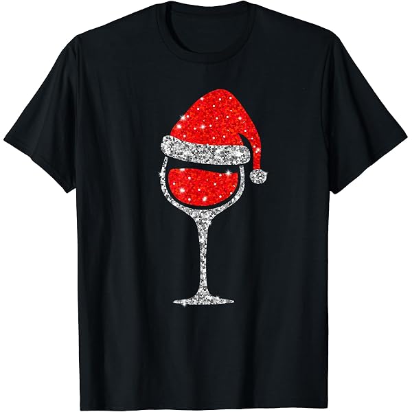 ALLTB Merry Christmas T-Shirt Women - Wine Glasses Graphic Tee, Short Sleeve Holiday Top, Green X-Large - View #8