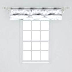 Ambesonne Harbour Stripe Window Valance, Abstract
