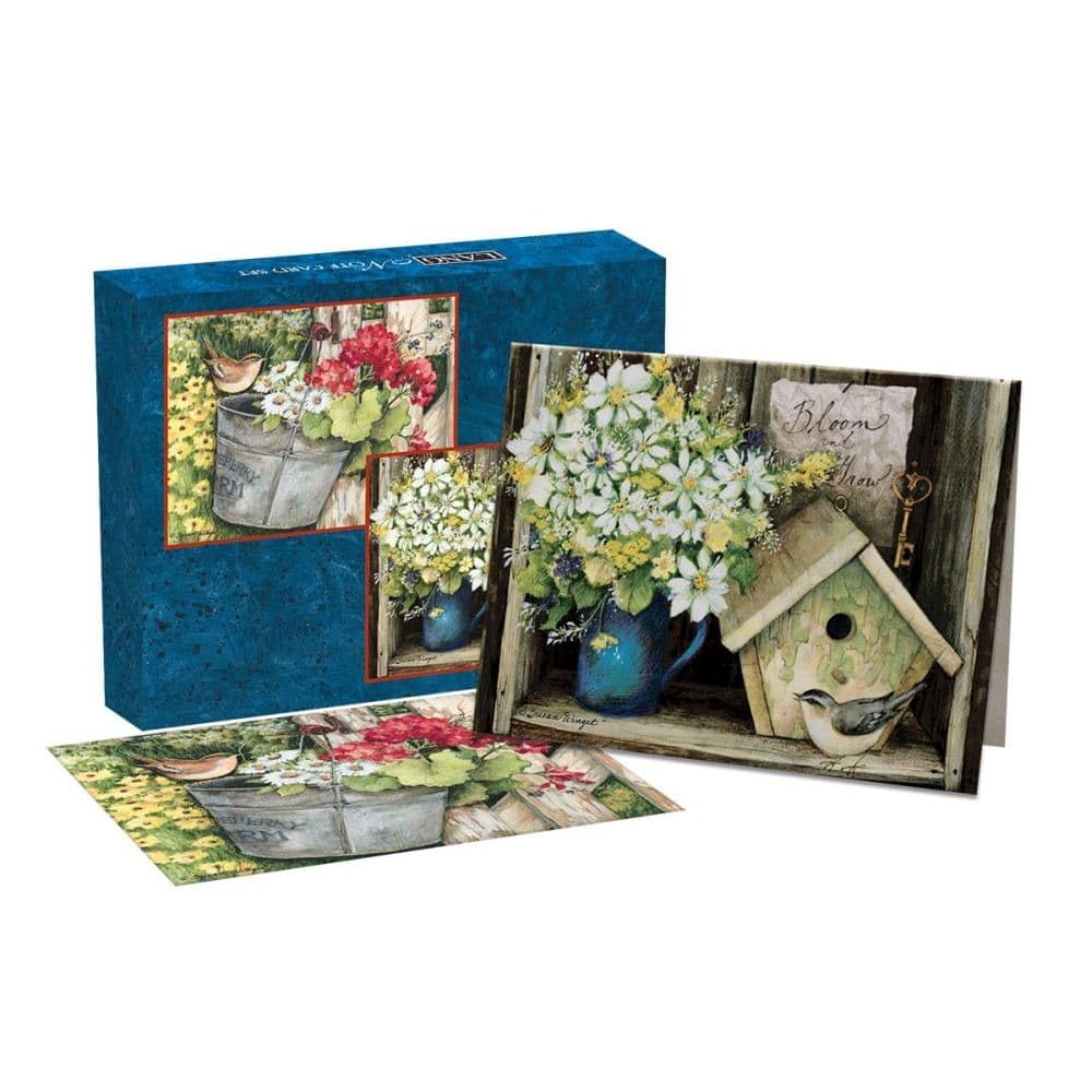 Lang Birdhouse & Fence Deluxe Note Card Set (2080518)
