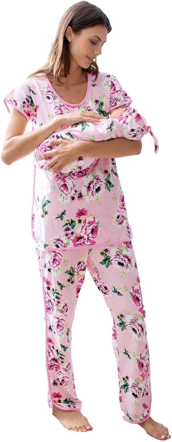 matching pajamas and swaddle