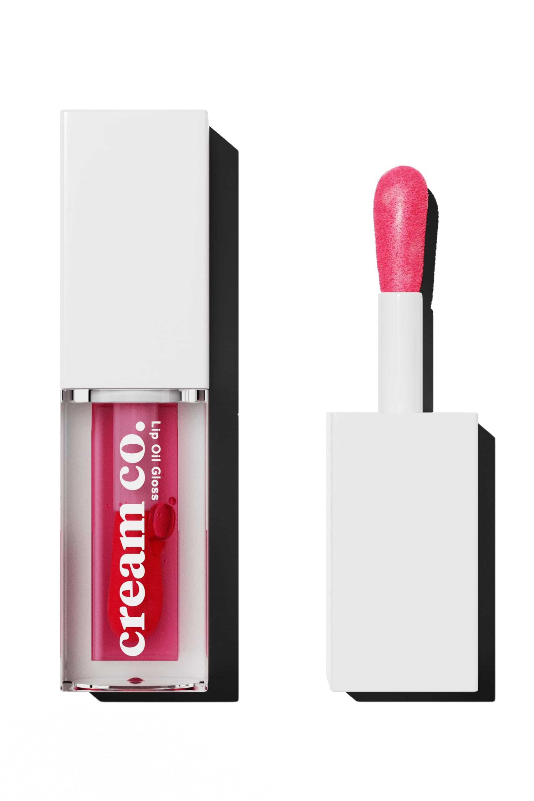 cream co. Lip Oil Gloss for All Lip Types, Protects and Revitalizes the Lips with Vitamin E, Paraben-Free, Plumping Lip Oil, Nourishes Lip Care Raspberry 5ml