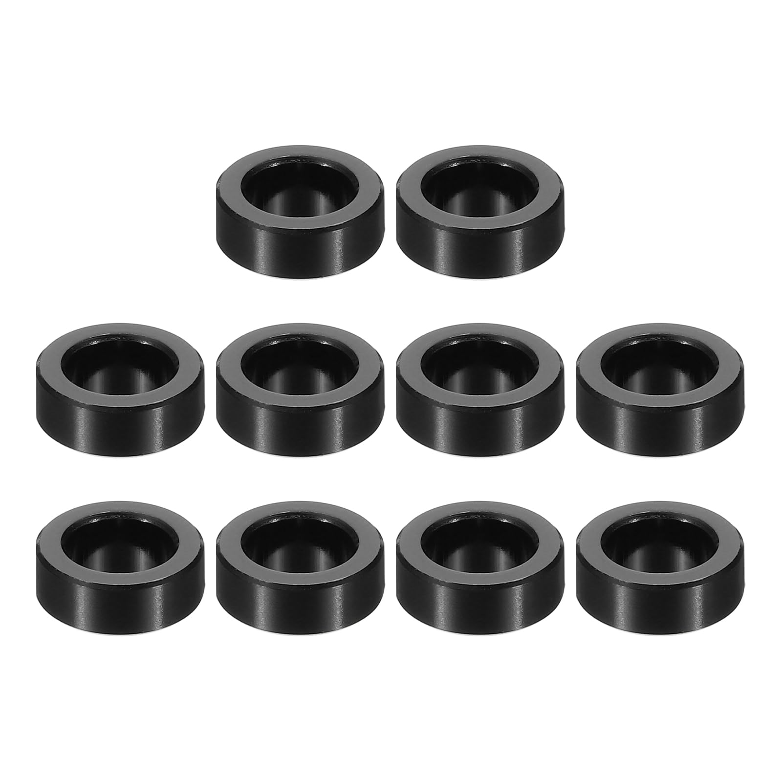 PATIKIL M8 Aluminum Spacers, 10 Pcs Metal Spacer Aluminum M8 x 1/2" OD x 3/16" L Aluminum Spacer Screw Standoff Round for 5/16" or M8 Screw Bolts