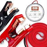 Iron Forge Tools 20 Foot Jumper Cables with Carry Bag - 2 Gauge, 500 AMP Booster Cable Kit