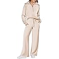ANRABESS Women 2 Piece Outfits Sweatsuit Oversized Sweatshirt Sweatpants Tracksuit Sweat Lounge Matching Set 2025 Fall Trendy