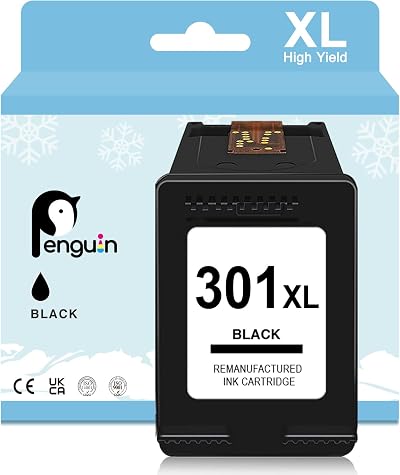 Penguin 301XL Black Ink Cartridge Replacement for HP deskjet envy officejet
