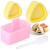 Serqd 3 Pack Onigiri Sushi Maker Mold kit， Classic Triangle Rice Musubi Press Mold for Kid Lunch Bento, Home DIY