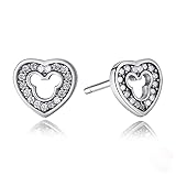 ERLUER 925 Sterling Silver Mickey Mouse Stud