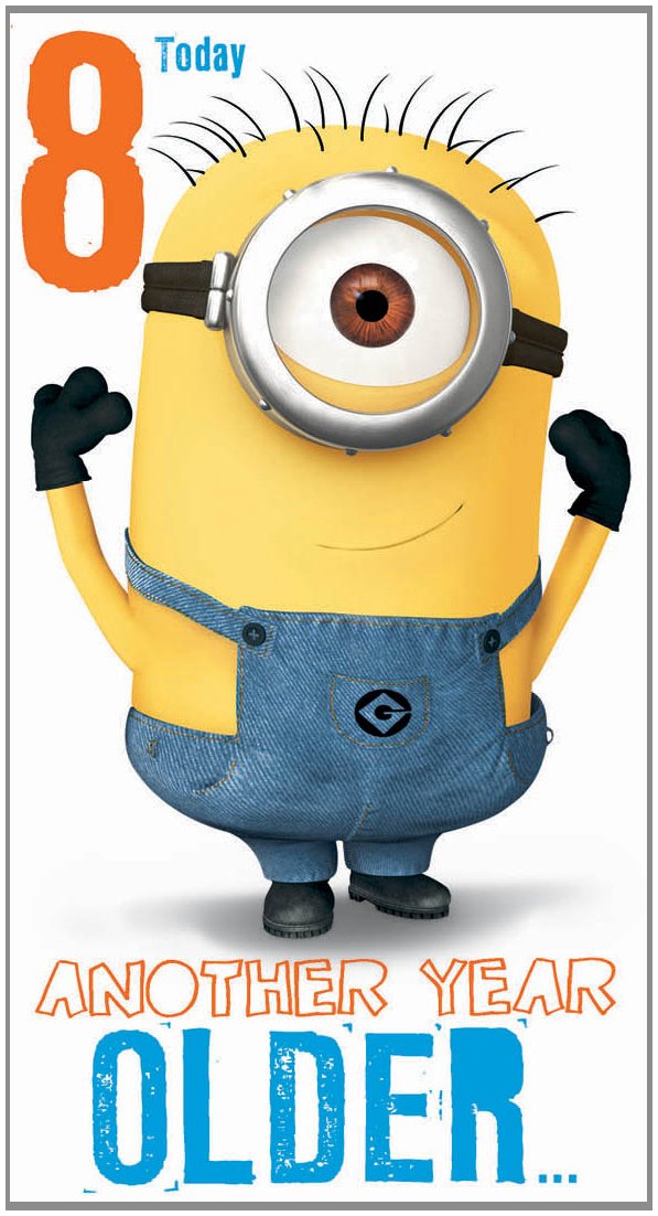 Despicable Me 2 Age 8 Birthday Card