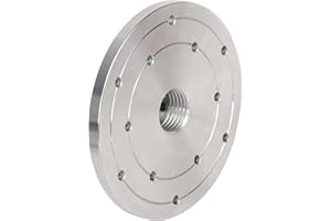 VINWOX 6" Wood Lathe Steel Faceplate, 1-1/4”x8TPI Spindle Thread Woodworking Machine Chuck Face Plate