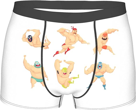 Amazon Co Jp おしゃれ メンズ ボクサーパンツ イラスト ルチャリブレ 3 吸汗速乾 通気 抗菌防臭加工 メンズ下着 若いセクシー アンダーウェア オーダー可 服 ファッション小物