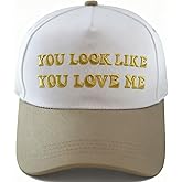 Hat Funny Embroidered Trucker Hat Adjustable Two Tone Snapback Canvas Baseball Cap for Womens