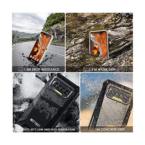 Rugged-Smartphone-IIIF150-Unlocked-Mobile-Phones-8000mAh-Battery-Android-10-4G-Global-Dual-SIM-IP6869K-Waterproof-Rugged-phone-586-6GB-64GB-Quad-Camera-FaceFingerprint-ID-NFC-GPSBlack IIIF150 Rugged Smartphone, Sim Free Mobile Phone, 5.86" Rugged Phone, 8000mAh Battery, 6GB 64GB Smartphones, 13MP Quad Camera, 4G Dual Sim IP68 Waterproof Phone Android 10, Face ID/Fingerprint, NFC
