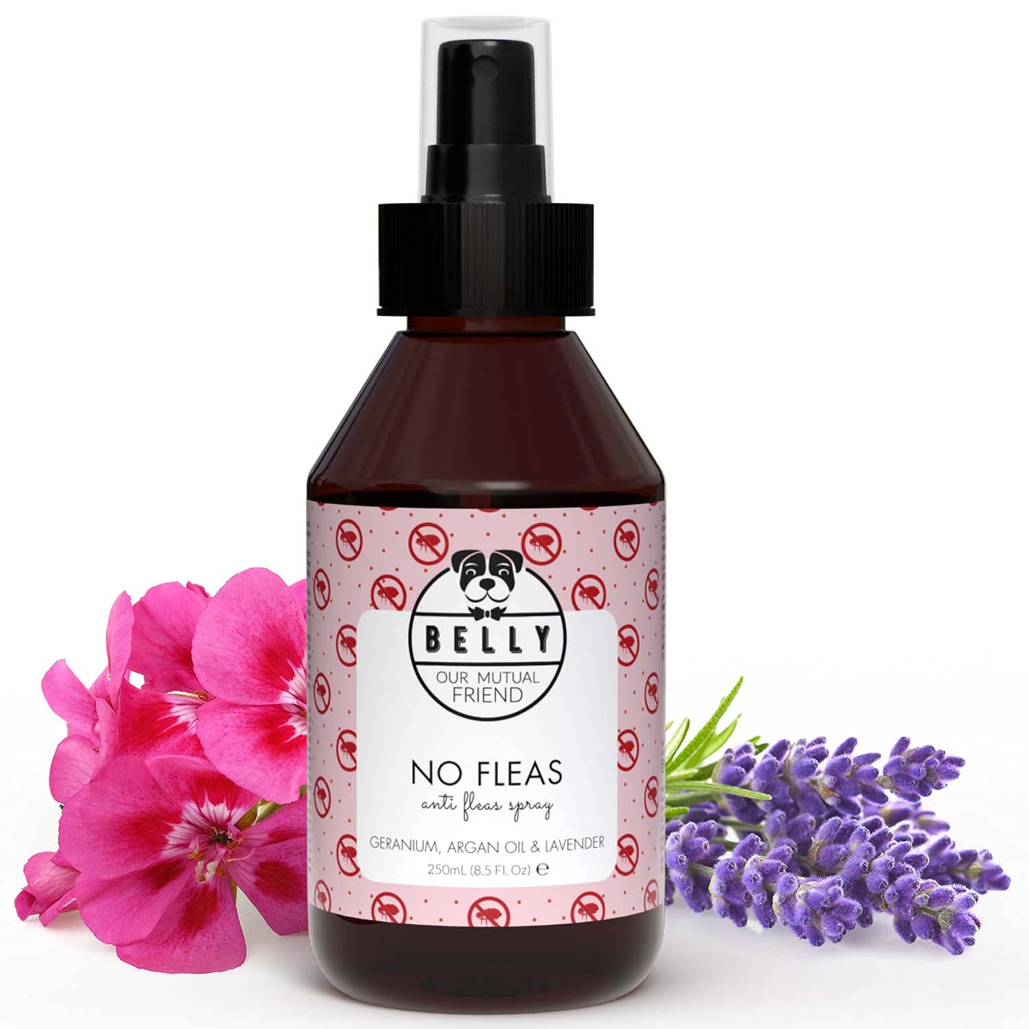 Belly Dog Flea Spray - An Ideal Puppy Flea Treatment Dog Spray - Natural Flea Treatment for Dogs - Dog Flea Treatment for Puppies - An Alternative To Flea Dog Collar & Flea Shampoo for Dogs, 250 ml