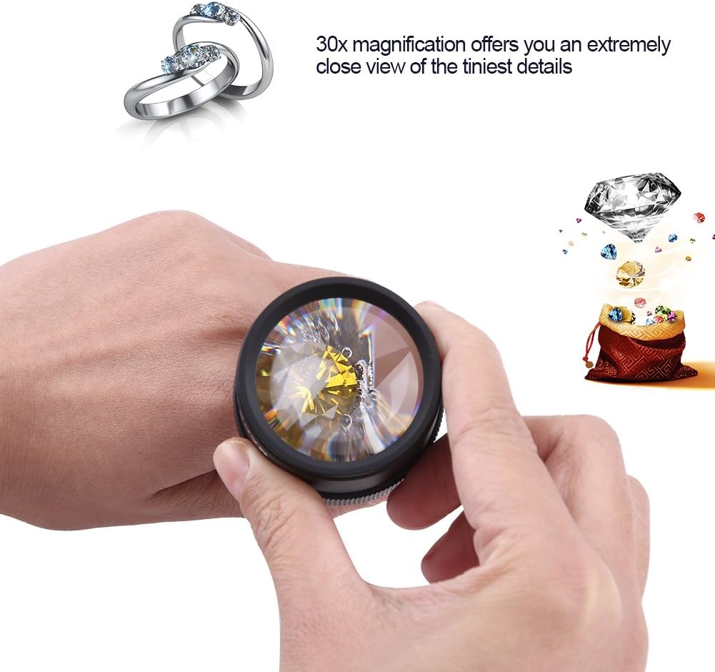 Watchmaker Loupe, Magnifying Mirror, Aluminum Alloy 30x Eye Loupe Repair, Professional Watch Repair Tools - Image 3