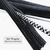 Shakeel 1/2" 10Ft White Cable Tidy Sleeve USB Computer Wire Management Cord view 2