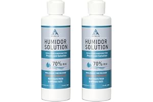 Humidor Solution for Cigar Humidor Aunlix Cigar Humidifier Solution (200ml x 2 Bott) Humidity Control packs at 70% RH,Propylene Glycol Premixed Liquid Refill Cigar Humidifier,Travel Portable