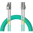 10Gtek Fiber Patch Cable - LC to LC OM3 10Gb/Gigabit Multi-Mode Jumper Duplex 50/125μm LSZH Fiber Optic Cord for SFP Transceiver, Aqua, 1-Meter(3.3ft)