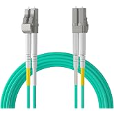 10Gtek Fiber Patch Cable - LC to LC OM3 10Gb/Gigabit Multi-Mode Jumper Duplex 50/125&mu;m LSZH Fiber Optic Cord for SFP Transceiver, Aqua, 1-Meter(3.3ft)