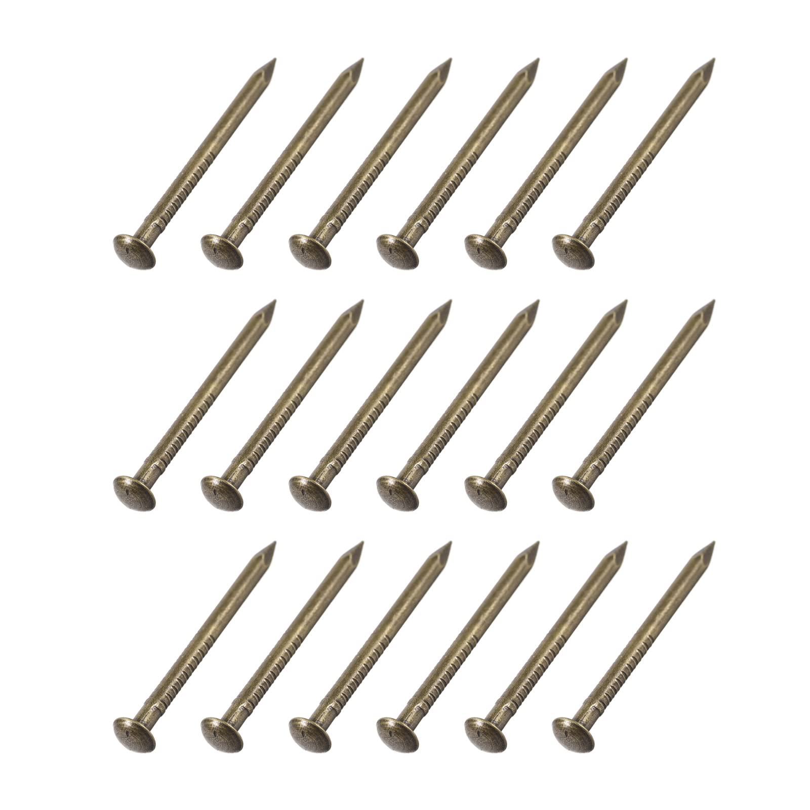 METALLIXITY Small Nails (1.8x25mm) 500pcs, Carbon Steel Tiny Hardware Nails - for Household Woodworking, Bronze Tone