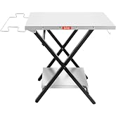 Feasto Outdoor Grill Table, Folding Prep Table, 30" x 24", Stainless Steel | Garage Rack &amp; Paper Towel Holder, Foldable Pizza Oven Stand &amp; Griddle Stand for Gathering and Party