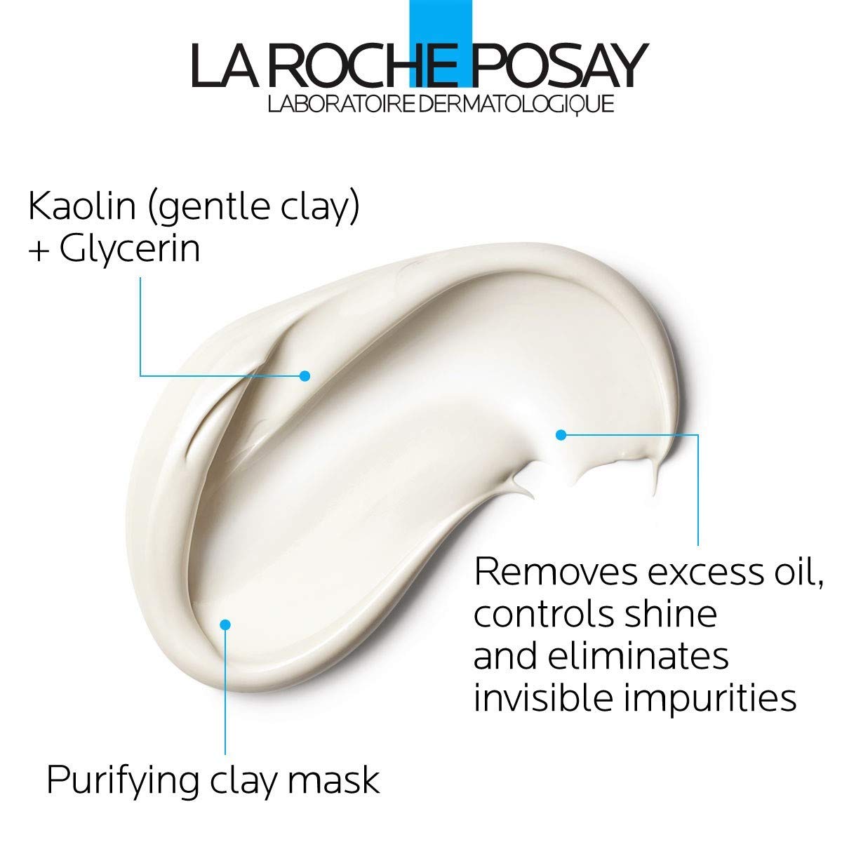 La RochePosay Effaclar Clarifying Clay Face Mask for Oily Skin, 3.38