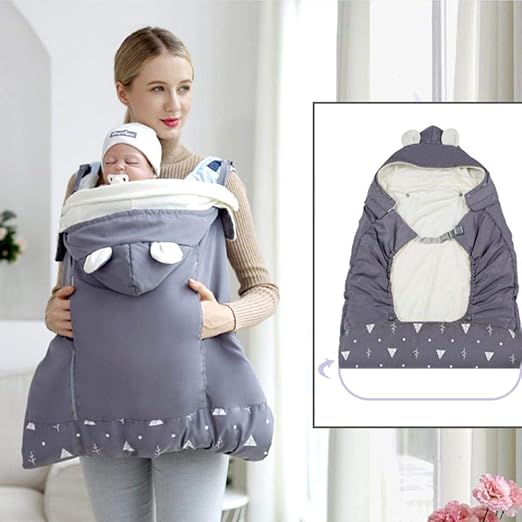 Jannyshop Babytrage Baby Winddicht Mantel Baby Dicken Warmen Schlafsack Multifunktionale Verstellbare Kinderwagendecke